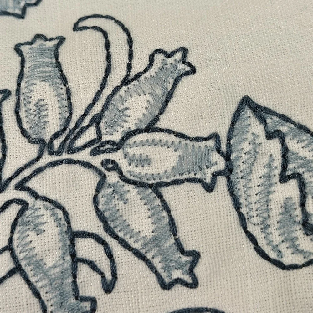 William Morris & Co Hyacinth Embroidered Shower Curtain 72x72